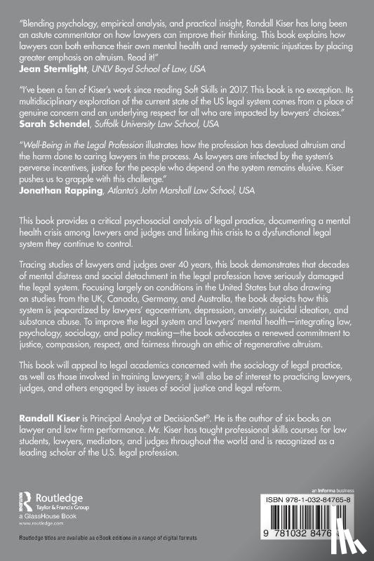 Kiser, Randall - Well-Being in the Legal Profession