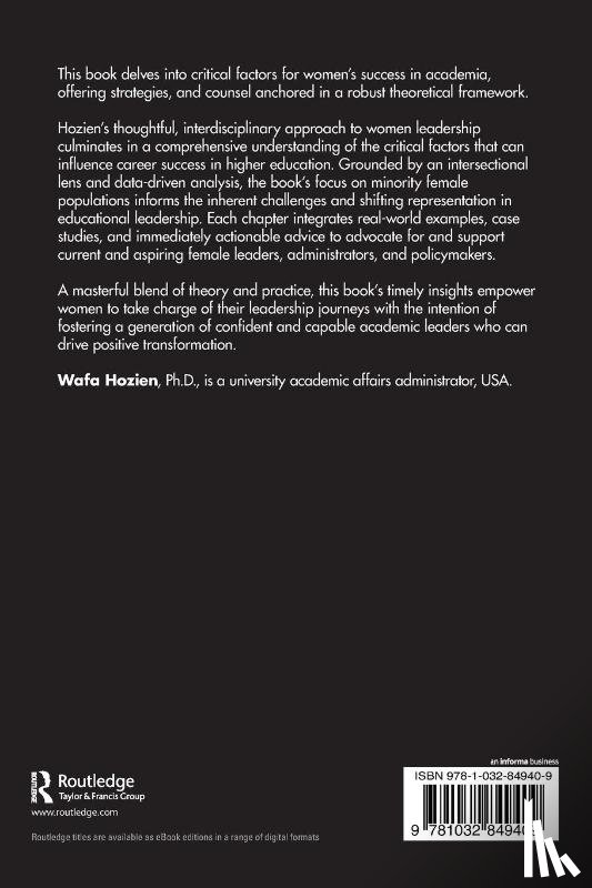 Hozien, Wafa (Central Michigan University - Strategies and Insights for Women Leaders in Higher Education