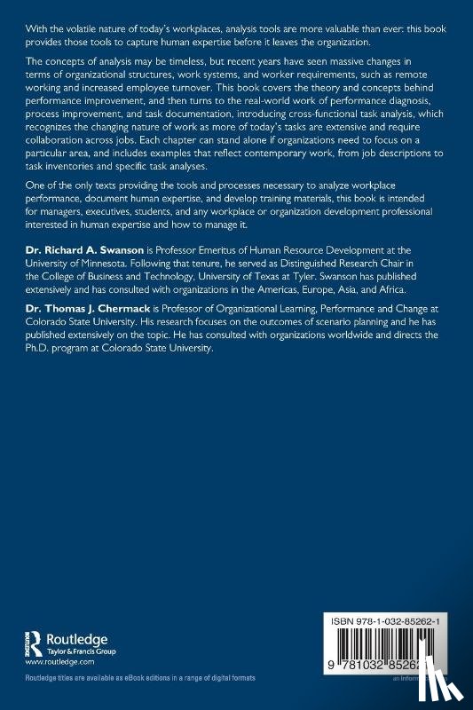 Swanson, Richard A. (University of Minnesota, Chermack, Thomas J. - ANALYSIS