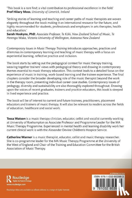 Watson, Tessa, Warner, Catherine - Contemporary Issues in Music Therapy Training
