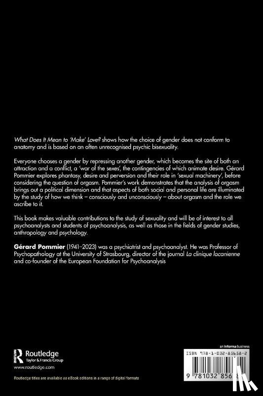 Pommier, Gerard - What Does It Mean to 'Make' Love?