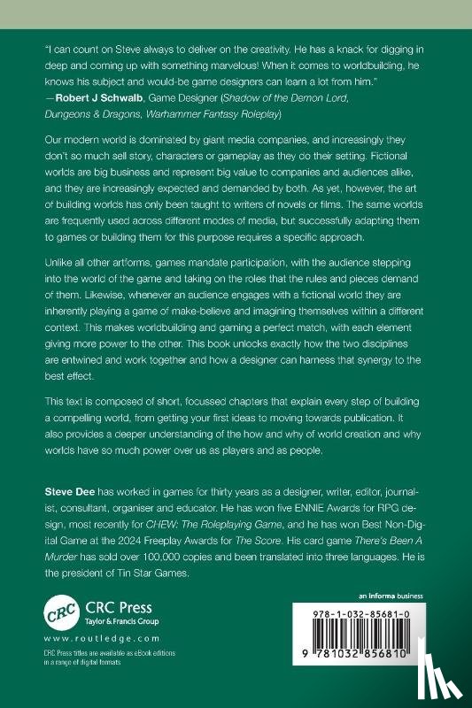 Dee, Steve - Worldbuilding for Game Designers
