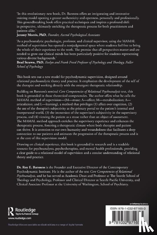 Barsness, Roy E. - Psychodynamic Supervision Theory and Practices