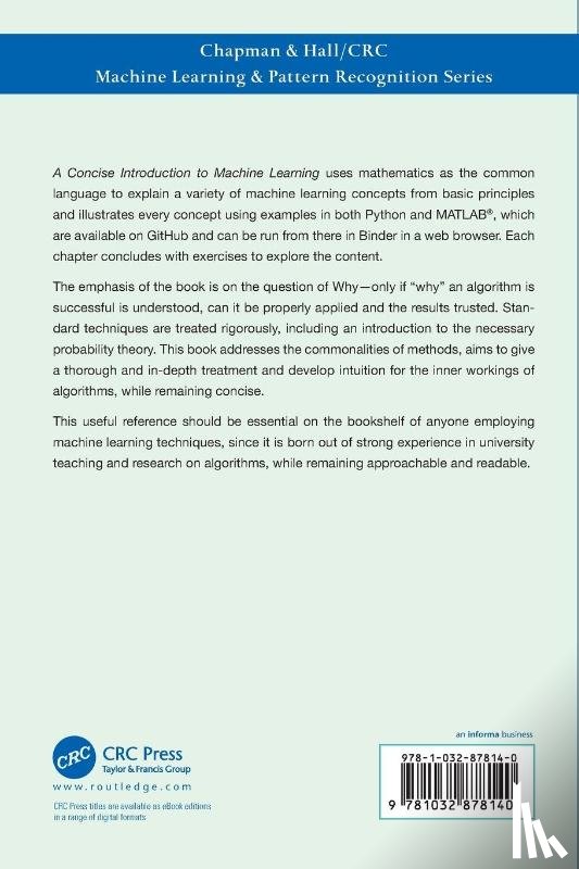 Faul, A.C. (University of Cambridge - A Concise Introduction to Machine Learning