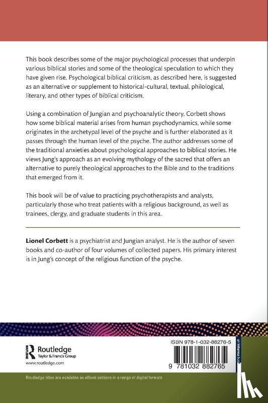 Corbett, Lionel - A Jungian and Psychoanalytic Approach to Biblical Myth and Religion