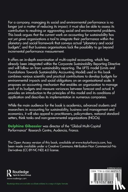  - Accounting for Social and Environmental Sustainability