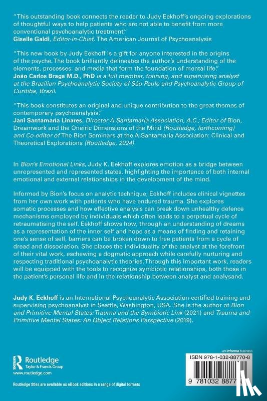 Eekhoff, Judy K. (Payment rejectred and no response from author for updated bank details.) - Bion’s Emotional Links
