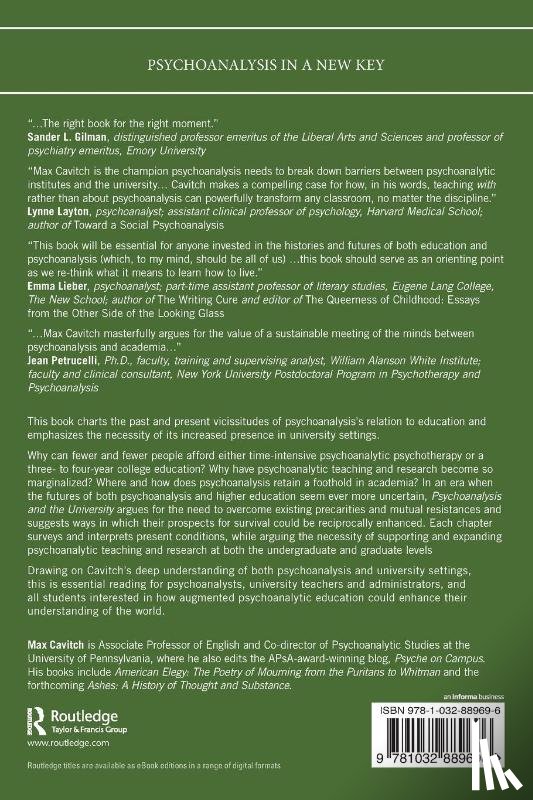 Cavitch, Max - Psychoanalysis and the University