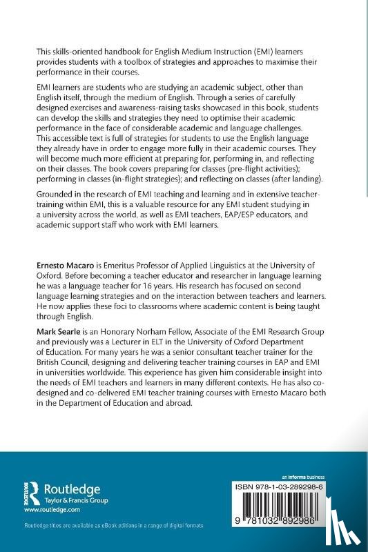 Macaro, Ernesto (University of Oxford, Searle, Mark (Lecturer in ELT in the University of Oxford Department of Education) - Navigating English Medium Instruction