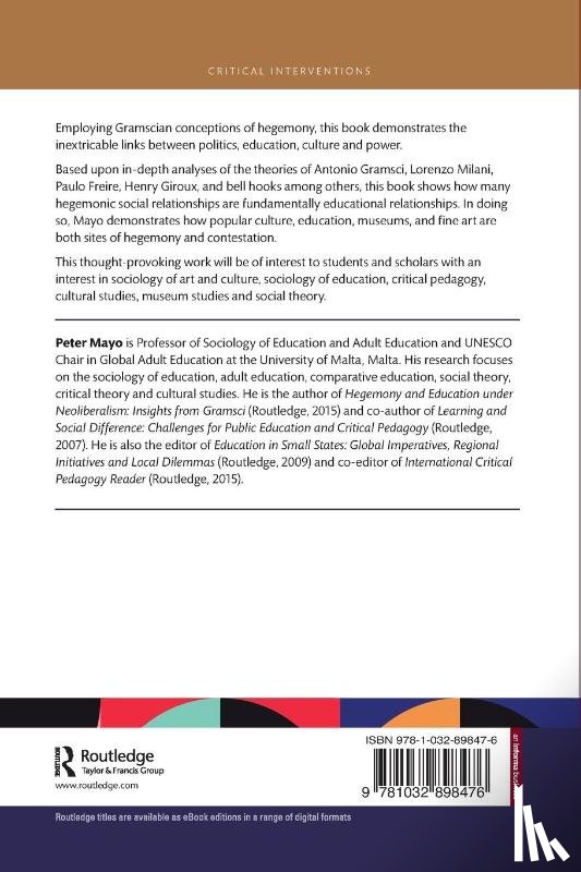 Mayo, Peter - Culture, Power and Education