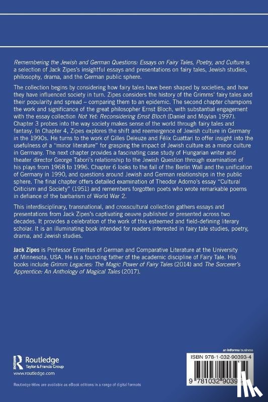 Zipes, Jack (University of Minnesota - Remembering the Jewish and German Questions