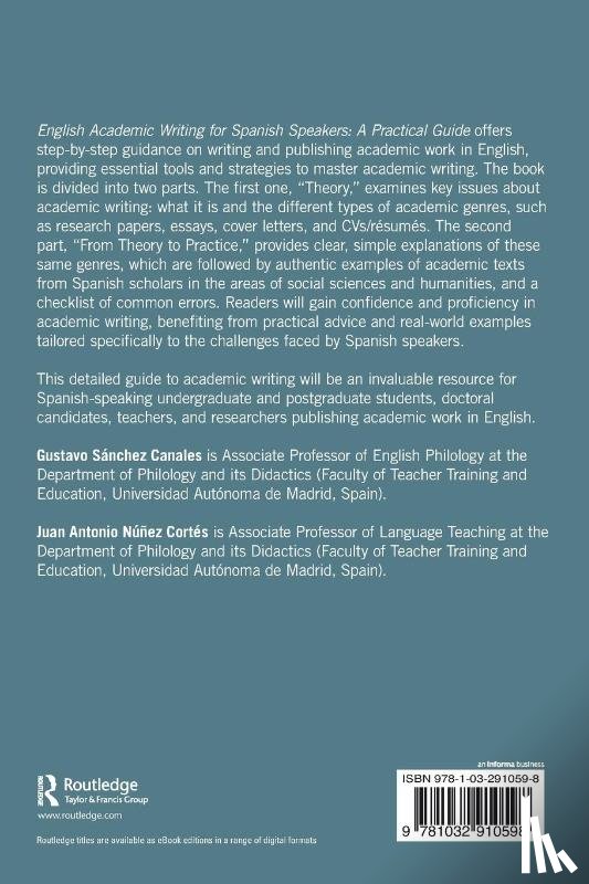 Sanchez Canales, Gustavo, Nunez Cortes, Juan Antonio - English Academic Writing for Spanish Speakers
