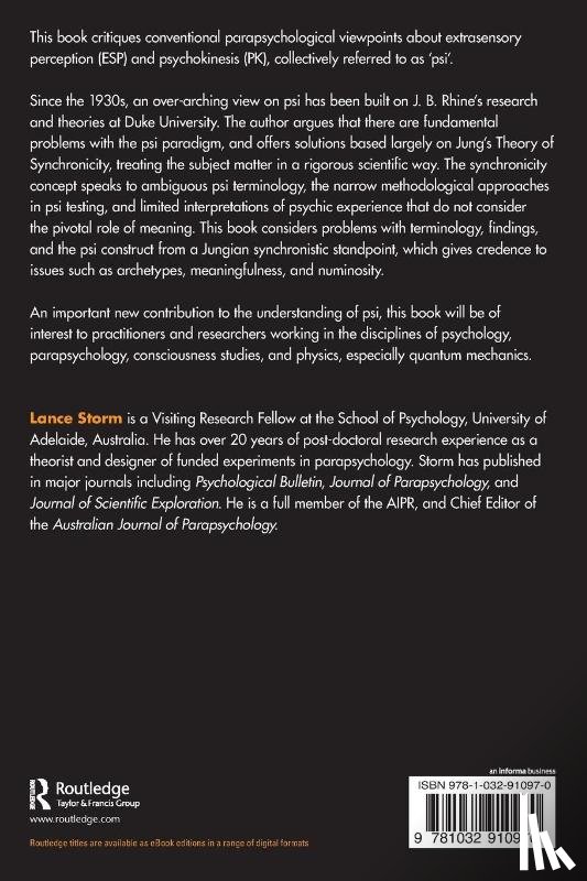 Storm, Lance (The University of Adelaide - A New Approach to Psi