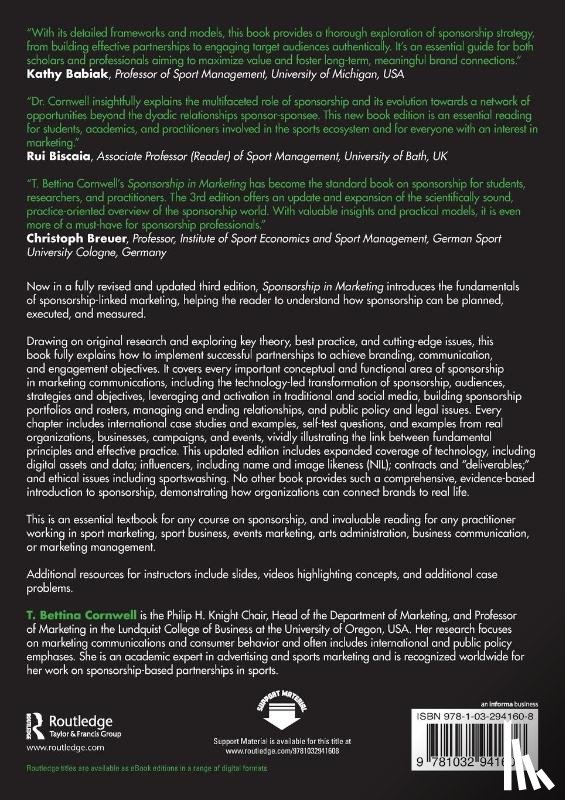 Cornwell, T. Bettina (University of Oregon - Sponsorship in Marketing