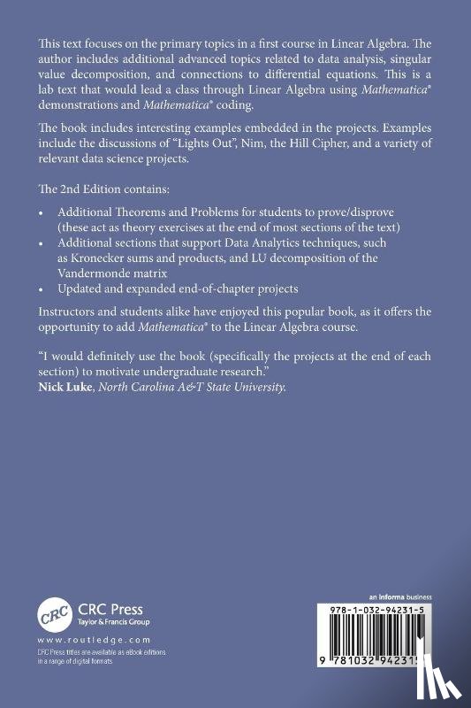 Arangala, Crista (Elon University - Exploring Linear Algebra