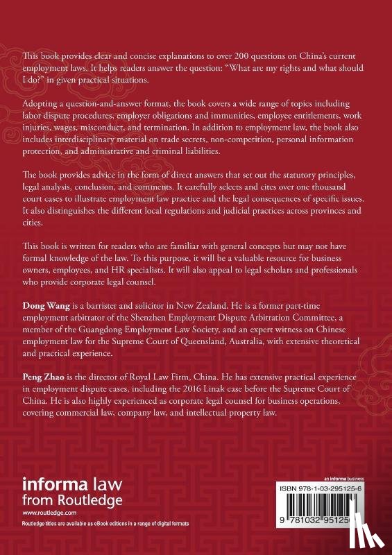 Dong Wang (Barrister and solicitor in NZ), Peng Zhao - Employment Law in China