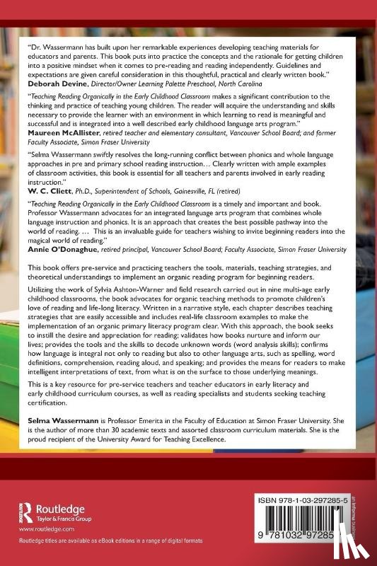 Wassermann, Selma (Simon Fraser University) - Teaching Reading Organically in the Early Childhood Classroom