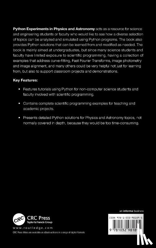 Houlahan, Padraig - Python Experiments in Physics and Astronomy