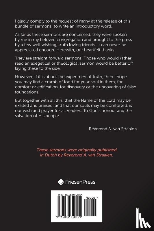 Straalen, Rev. A. van - ...and there was no more sea