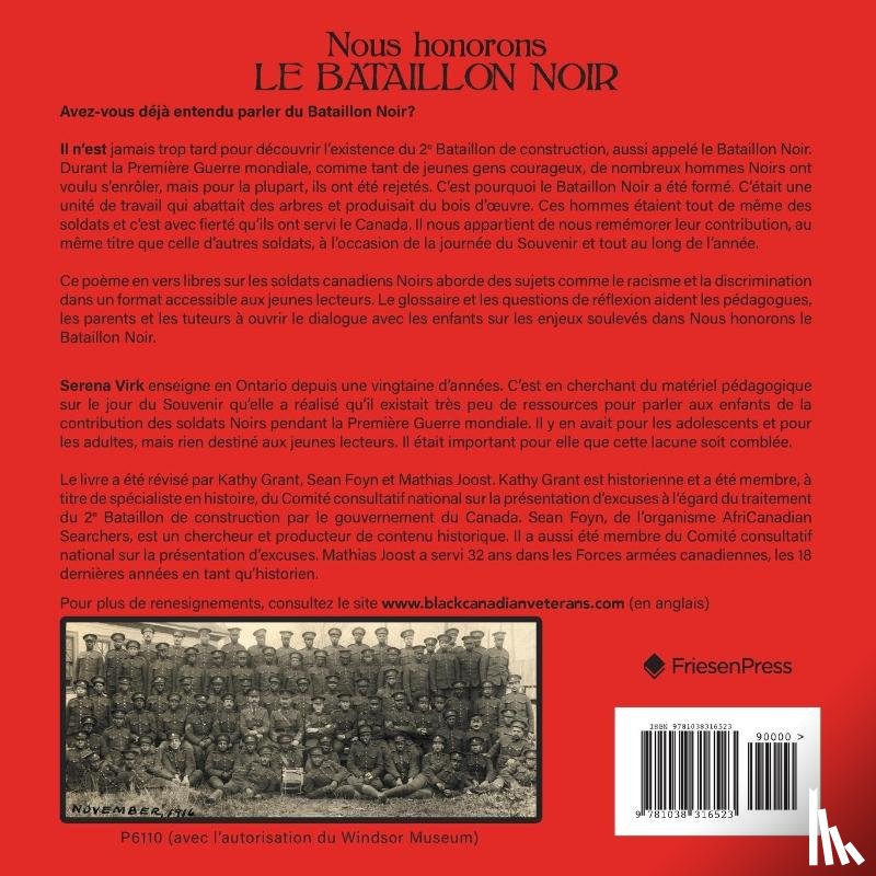 Virk, Serena - Nous honorons le Bataillon Noir