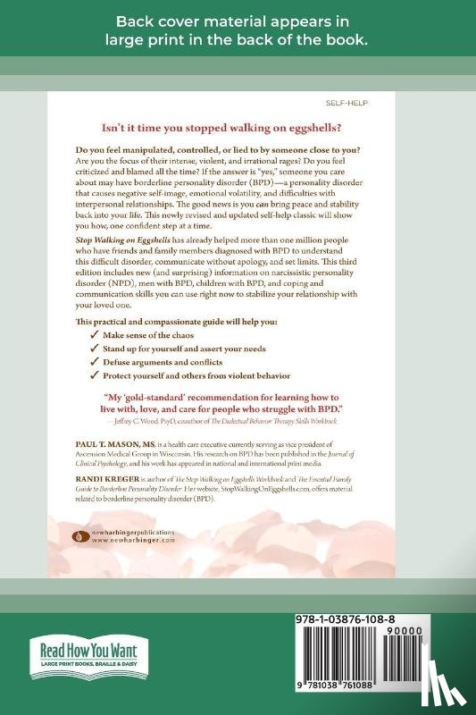 Kreger, Randi, Mason, Paul T. - Stop Walking on Eggshells (Third Edition)