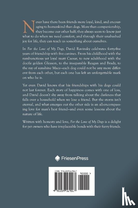 Ravinsky, David - For The Love of My Dogs