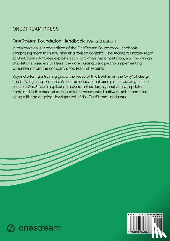 Factory, The Architect - OneStream Foundation Handbook [Second Edition]