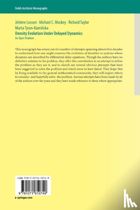 Losson, Jerome, Mackey, Michael C., Taylor, Richard, Tyran-Kaminska, Marta - Density Evolution Under Delayed Dynamics