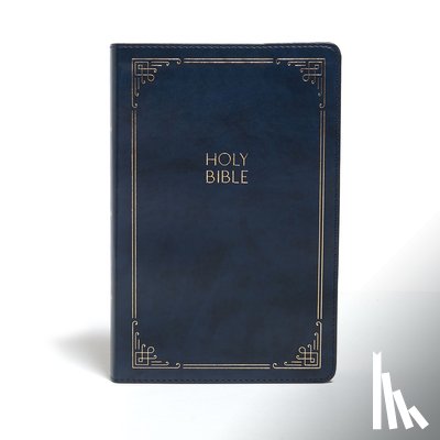 Holman Bible Publishers - KJV Large Print Personal Size Reference Bible, Navy Leathertouch Indexed