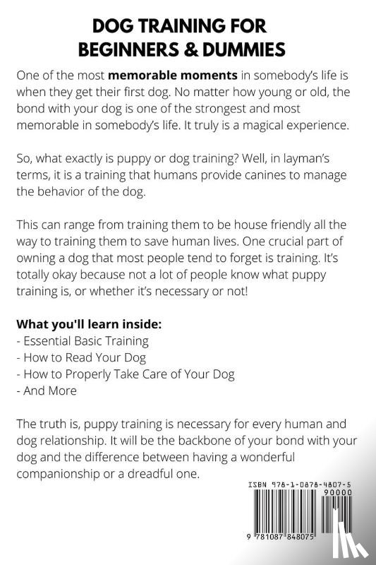 Banks, Bradley - Dog Training for Beginners & Dummies