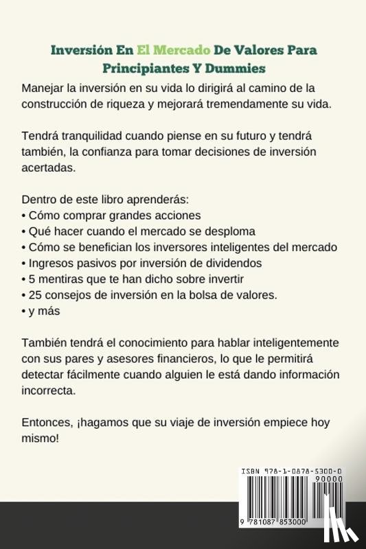Rigters, Giovanni - Inversion En El Mercado De Valores Para Principiantes Y Dummies [Stock Market Investing For Beginners & Dummies]