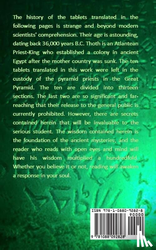 The Atlantean, Thoth - THE EMERALD TABLETS OF THOTH THE ATLANTEAN