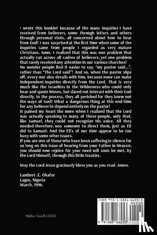 Okafor, Lambert, Endtimes, Lafamcall - HOW TO HEAR FROM GOD - LaFAMCALL