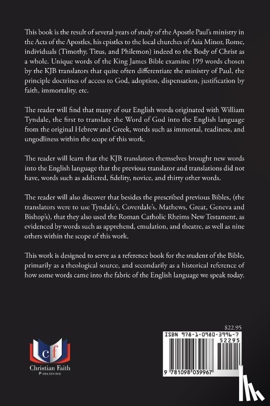Wheatley, Jonathan - Unique Words of the King James Bible