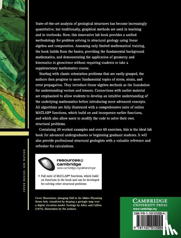Allmendinger, Richard W. (Cornell University, Cardozo, Nestor (Universitet i Stavanger, Fisher, Donald M. (Pennsylvania State University) - Structural Geology Algorithms