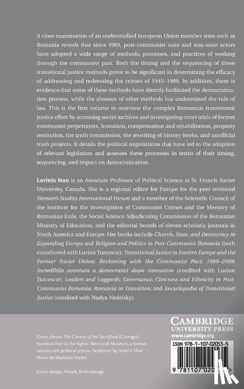 Stan, Lavinia (St Francis Xavier University - Transitional Justice in Post-Communist Romania
