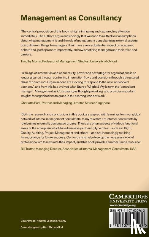 Sturdy, Andrew (University of Bristol), Wright, Christopher (University of Sydney), Wylie, Nick (Oxford Brookes University) - Management as Consultancy