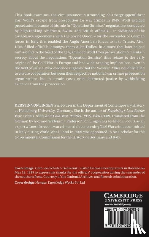 von Lingen, Kerstin (Universitat Heidelberg) - Allen Dulles, the OSS, and Nazi War Criminals