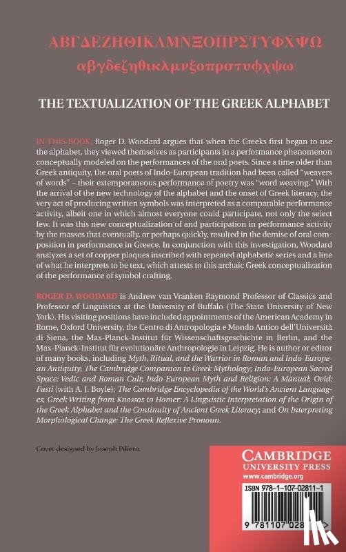 Woodard, Roger D. (State University of New York - The Textualization of the Greek Alphabet