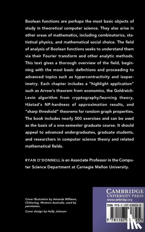 O'Donnell, Ryan (Carnegie Mellon University - Analysis of Boolean Functions