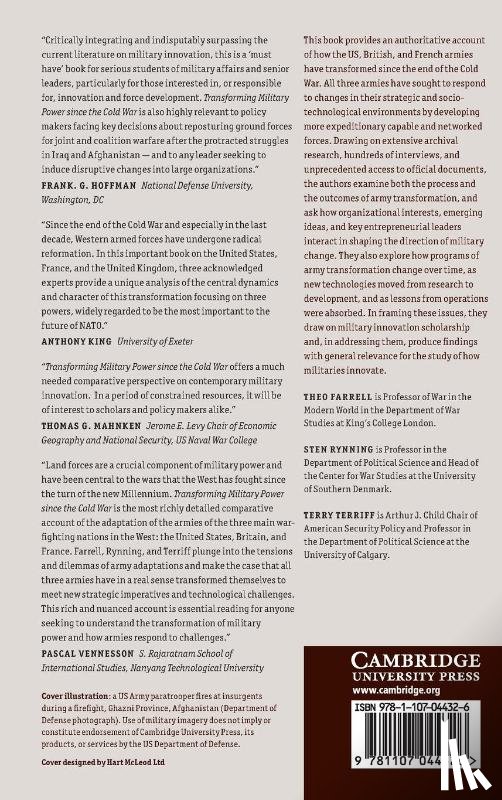 Farrell, Theo (King's College London), Rynning, Sten (University of Southern Denmark), Terriff, Terry (University of Calgary) - Transforming Military Power since the Cold War