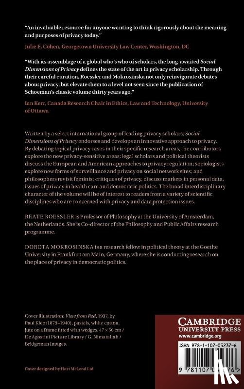  - Social Dimensions of Privacy