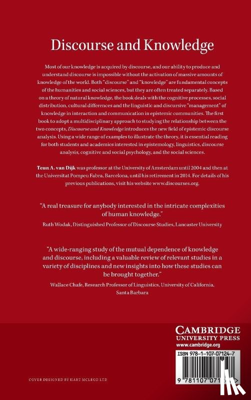 Dijk, Teun A. van (Universitat Pompeu Fabra - Discourse and Knowledge