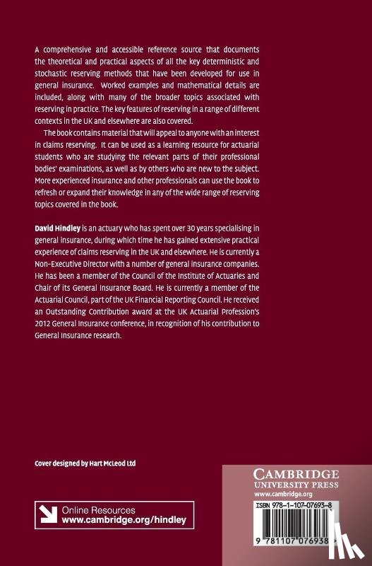 Hindley, David - Claims Reserving in General Insurance