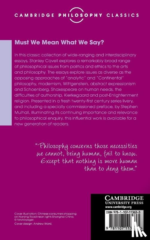 Cavell, Stanley - Must We Mean What We Say?