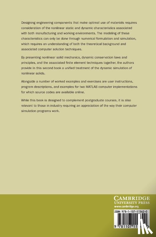 Bonet, Javier (University of Greenwich), Gil, Antonio J. (Swansea University), Wood, Richard D. (Swansea University) - Nonlinear Solid Mechanics for Finite Element Analysis: Dynamics