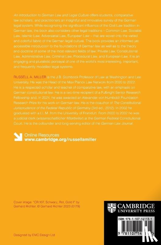 Miller, Russell A. (Washington and Lee University - An Introduction to German Law and Legal Culture