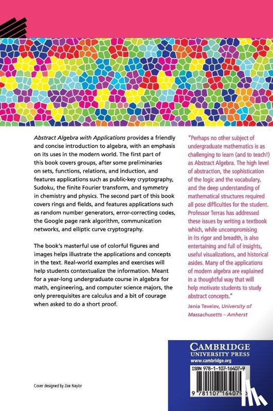 Terras, Audrey (University of California - Abstract Algebra with Applications