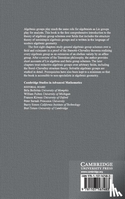 Milne, J. S. (University of Michigan - Algebraic Groups