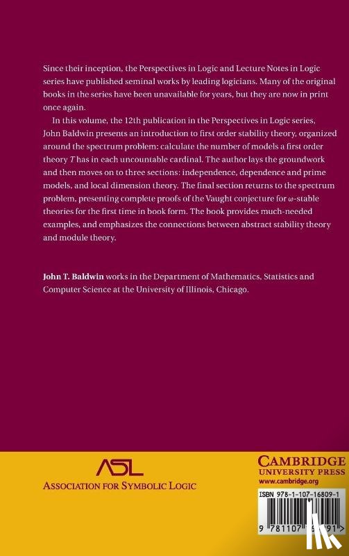 Baldwin, John T. (University of Illinois - Fundamentals of Stability Theory